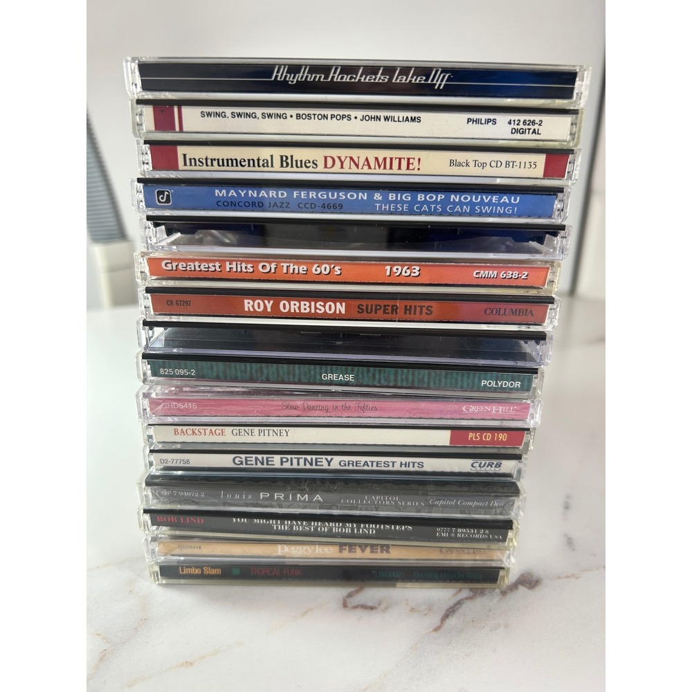Lot of 16 Music CDs Roy Orbison Elvis Presley Grease Jazz Blues Rock n Roll Pop